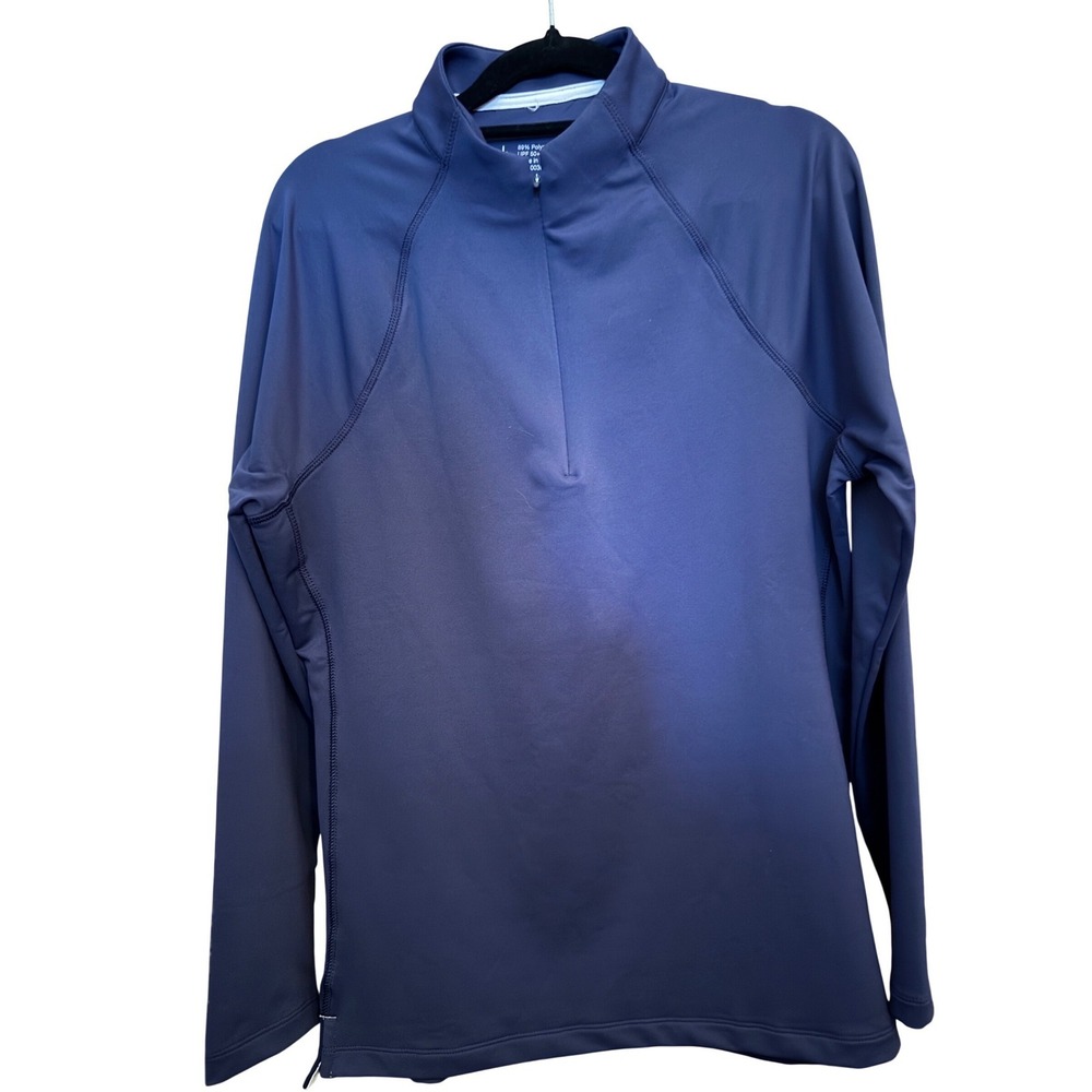 Peter‎ Millar Quarter Zip Pullover Womens Large Navi UPF 50+ Sun Protection NWT